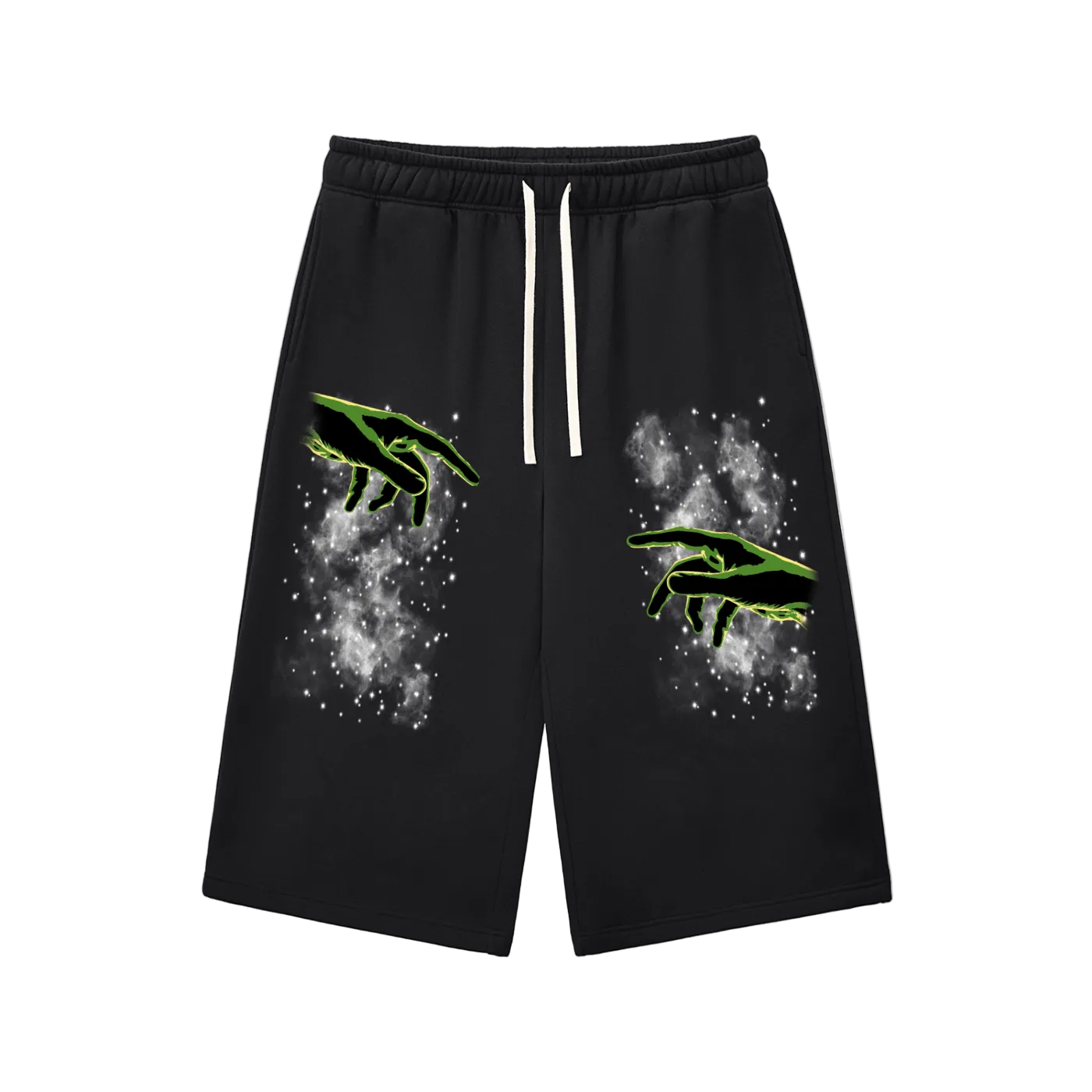 “As Above” Relaxed Three-quarter Sweatshorts