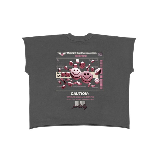 “RX Refill” Raw Edge Boxy T-Shirt