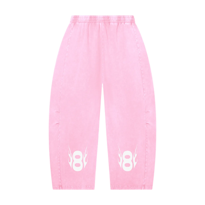 “Infinite” Mineral Wash Barrel Leg Pants
