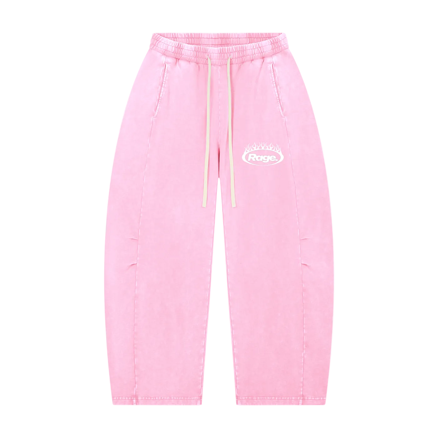“Infinite” Mineral Wash Barrel Leg Pants