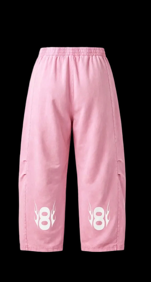 “Infinite” Mineral Wash Barrel Leg Pants