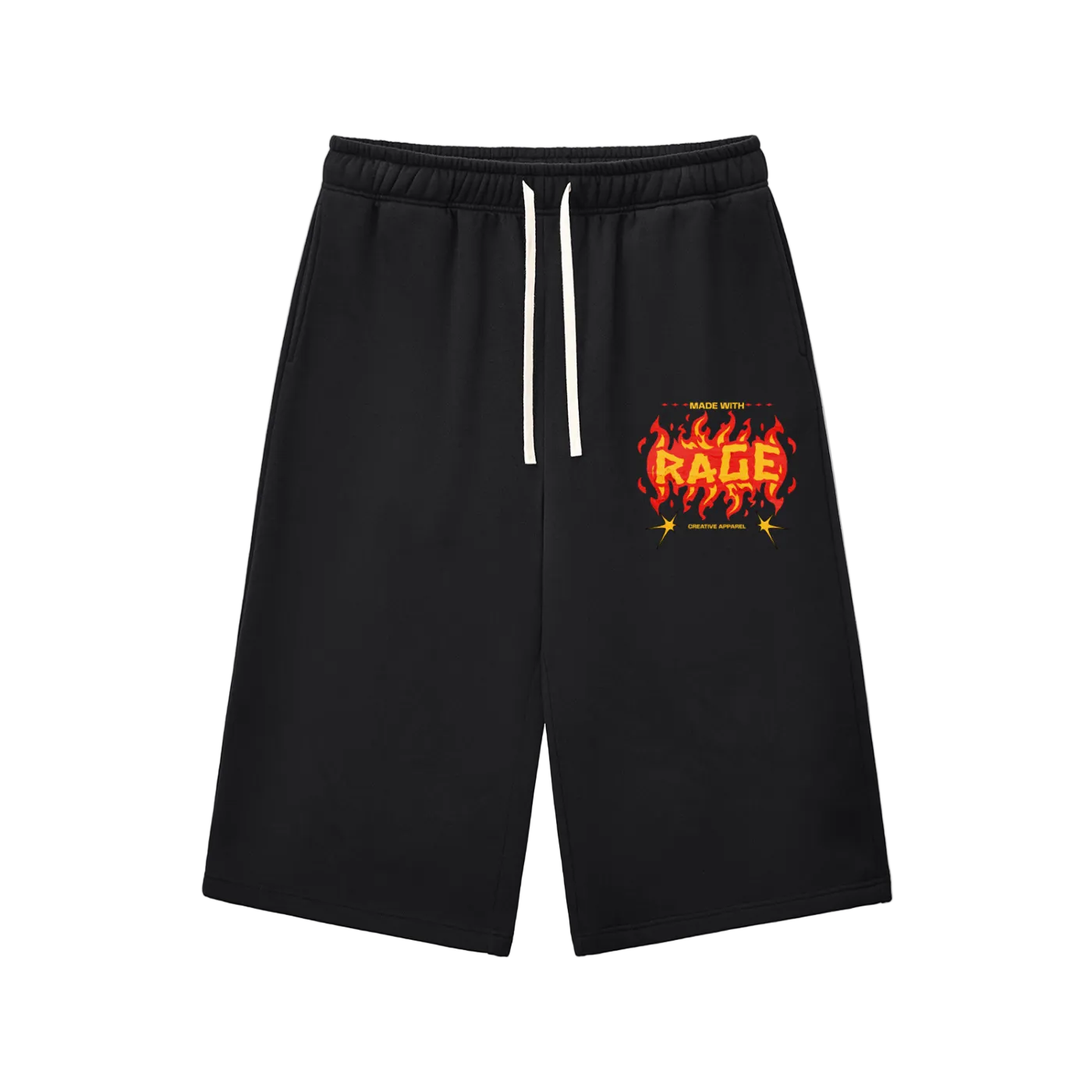 “Rager” Relaxed Three-Quarter Sweatshorts
